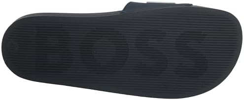 BOSS Men's Kirk Bold Logo Rubber Slide Sandal, Deep Sea Blue, 11 | Image 3
