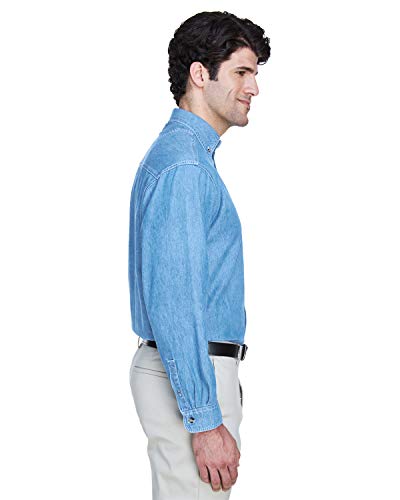 UltraClub Men's Cypress Denim with Pocket L LIGHT BLUE2