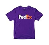 FedEx Shirt United States Courier Shirt Express FedEx T-Shirt (as1, Alpha, s, Regular, Regular, Purple)