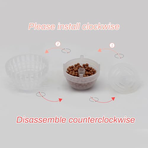 Image of WishLotus 2Pcs Transparent Plastic Aquarium Moss Ball Holder, Moss Accessory Landscape Ornaments for Fish Tank