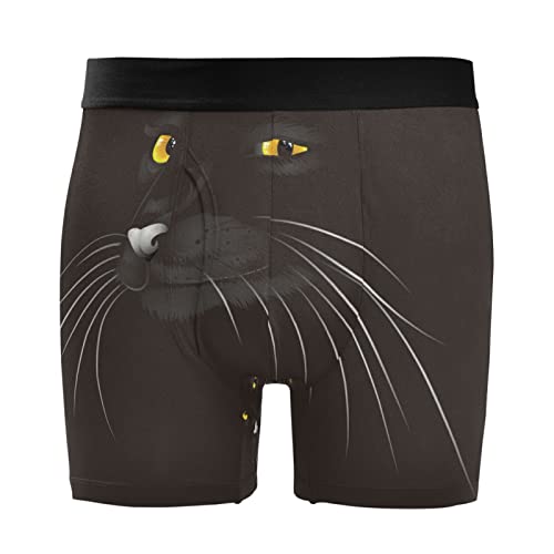 Bóxer para hombre de gato Halloween Vnurnrn pack de 2 calzoncillos elásticos