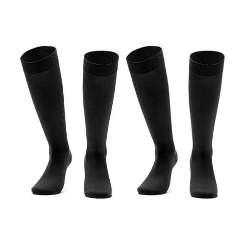 Activa Pacchetto 2 Paia Calze Compressione Graduata Uomo mmHg 18, Taglia L=43/46 Fumo, 100% Made in Italy, Calze Elastiche Uomo in Cotone-Microfibra ad Azione Riposante