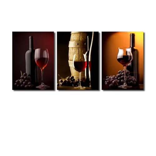 Tableau vin sur toile sombre 50x70 cm pour sublimer votre déco de salon