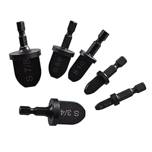 6 stks ferro metalen ruimer, zeshoekige schacht expander, elektrische expander, airconditioner koperen pijp affakkelen…