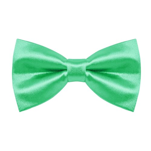 Image of YourTies Bow Ties for Men Pretied Bowties Solid Color Satin Bow Tie Formal Business Tuxedo Wedding Party Prom