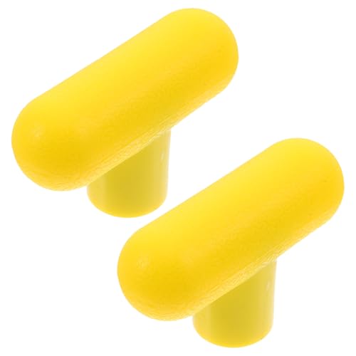 CIMAXIC 2 Piezas de Mangos Giratorios Amarillos para Equipos de Fitness Compatibilidad Versátil y Agarre Seguro, Accesorios Ideales para Entrenamiento de Fuerza en Casa