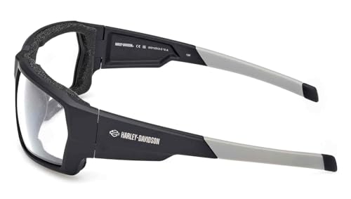 Harley-Davidson Men's Engineered Clear Lens Sunglasses, Matte Black Frame2