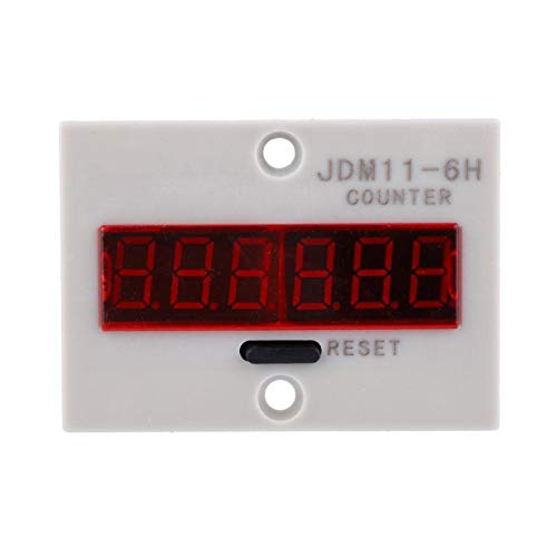 Image of Electronic Counter,JDM11-6H Electronic Counter 6 Digits LED Digital Display Counter Relay Transducer Count(AC110V)