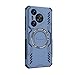 Pzwoxukhov Compatible with Huawei Pura 70 Case,Compatible with Magsafe,Skeletonized Heat Dissipation Design, Compatible with Huawei Pura 70 Magnetic Shockproof Phone case Blue