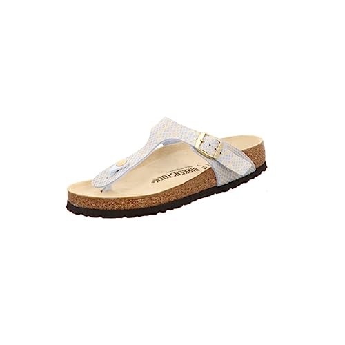 Image of Birkenstock Gizeh Dusty Blue Microfiber Adult Slides Sandals