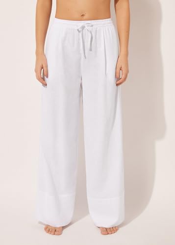 Woman's Linen and Viscose Palazzo Pants2