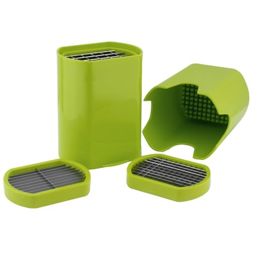 LS Kitchen - Coupe Frite/Legumes Manuel - Livré avec 3 Grilles de Coupe - Découpage des Pommes de Terre Grâce, Coupe Légumes Antidérapant pour Faire des...