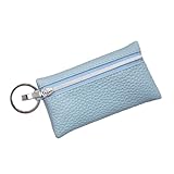 [ジゼル] キーケース 小銭入れ 小物入れ 奇跡のリング スマートキーケース キーレスケース キーリング ミニポーチ レディース メンズ リップケース コンパクト 車 鍵 シンプル(奇跡のリング：アイリスブルー)