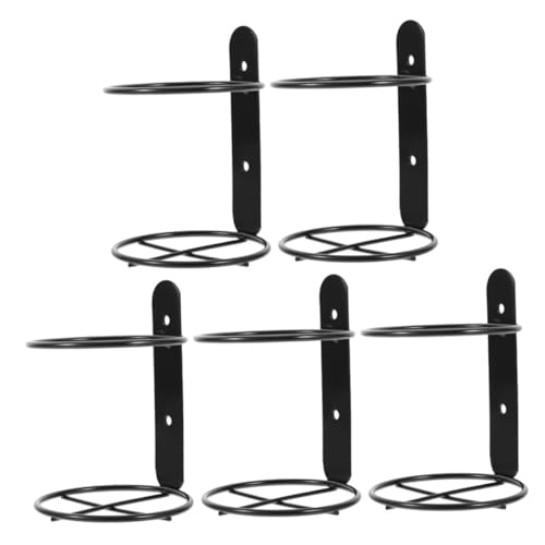 Cabilock 5pcs Wall Mounted Wine Rack Stylish Metal Wine Bottle Display Organizer for Home Bar and Restaurant Easy Installation Single Bottle Design Enhances Decor