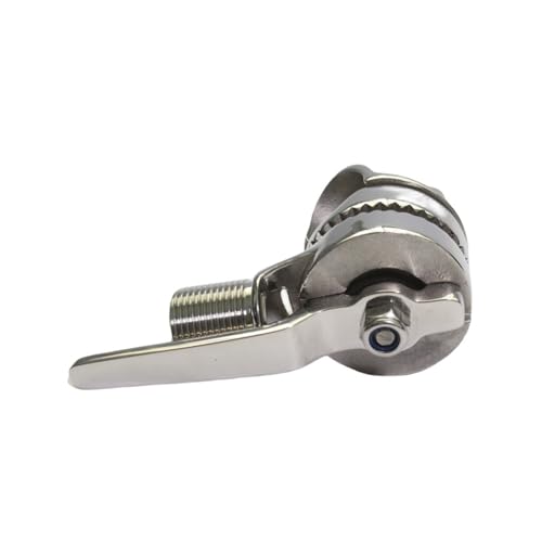 Image of Marine VHF Antenna Mounts, Ratchet Mount, 316 Stainless Steel Rail Mount Adjustable Antenna Base for Boat (Clamp-on Antenna), Silver