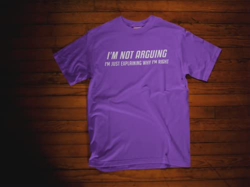 MANSY I'm Not Arguing, I'm Just Explaining Why I'm Right - Funny Sarcastic Adult Humor Men's T-Shirt - Image 4
