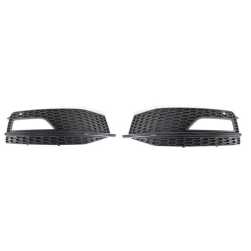 Rejillas Frontales Radiador Cubierta De Lámpara Luz Antiniebla Parrilla Para A4 B8.5 S4 2012-2015 Rejilla Parachoques Delantero Malla Panal Para Estilo RS4(Honeycomb A-Black)