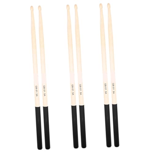 Baquetas Kisangel, 3 pares, de madera de arce, para actuaciones en escenario, agarre cómodo para estudiantes y músicos miniatura 7