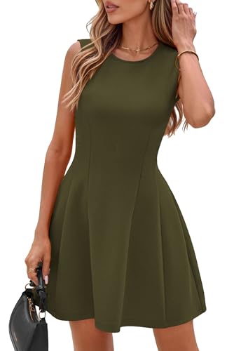 Image of PRETTYGARDEN Summer Dresses for Women 2026 Elegant Classy Spring A Line Business Casual Work Graduation Cocktail Short Dress
