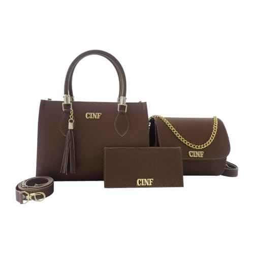 Kit Bolsa Feminina De Ombro Transversal Tira Colo E Carteira (Caramelo)
