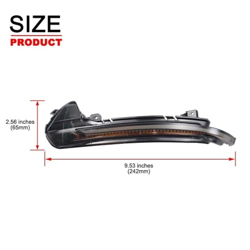 Intermitentes dinámicos LED luz de espejo lateral ahumada para Audi A6 2012-2018 6