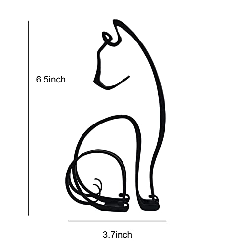 Yrhsport Cat Minimalist Art Sculpture, Personalized Metal Abstract Metal Line Crafts Creative Statue For Living Room, Home Office, Desk, Wall Decoration #TOP4