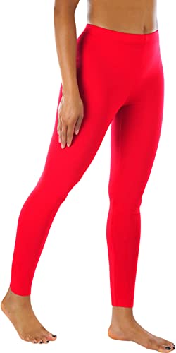 Image of ToBeInStyle Women's Skinny Fit Cotton Full Length Leggings Tights - Regular and Plus Sizes