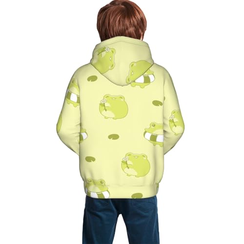 Cute Frog3 Kids Pullover Hoodies Boys Sweatshirts Girls Athletic Clothes with Pocket 7