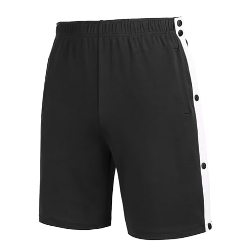 Mens-Cotton-Blend-Shorts-Side-Snap-Tear-Away-Shorts-for-Men-Gym-Trunks-with-Pockets-Post-Surgery-Recovery-Pants