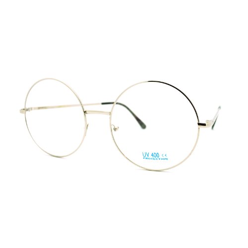 PASTL Super Oversized Round Circle Frame Clear Lens Glasses uv400