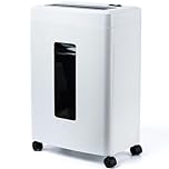 Fonirvanic Heavy Duty Paper Shredder: 10-Sheet P-5 Micro Cut Documents Destroyer 60-Min Run Anti-Jam Quiet Office Shredder with 18L Pull-Out Bin & Wheels for Home/School/Business/Workspace