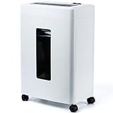 Fonirvanic Distruggi Documenti Elettrico Professionale: 10 Fogli Tritacarte Microframmenti P5 Distruggi Carte di Credito e Graffette Cestino 18L Antiblocco Per Casa Ufficio Piccolo Studio Scuola