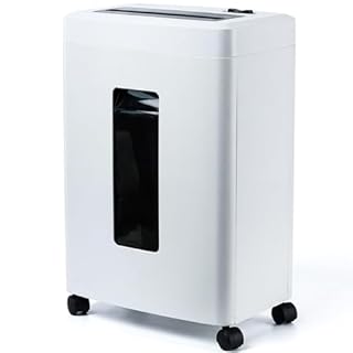 Fonirvanic Distruggi Documenti Elettrico Professionale: 10 Fogli Tritacarte Microframmenti P5 Distruggi Carte di Credito e Graffette Cestino 18L Antiblocco Per Casa Ufficio Piccolo Studio Scuola