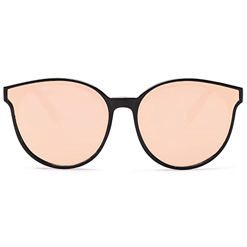 SOJOS Fashion Round Sunglasses for Women Men Oversized Vintage Shades SJ2057