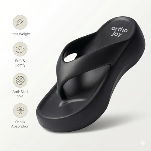 Image of ORTHO JOY Orthopedic Slippers for Women | Soft Cushioned EVA Flip Flops with Arch & Heel Support | Lightweight Anti-Slip Comfort Footwear for Daily Wear, Indoor & Outdoor