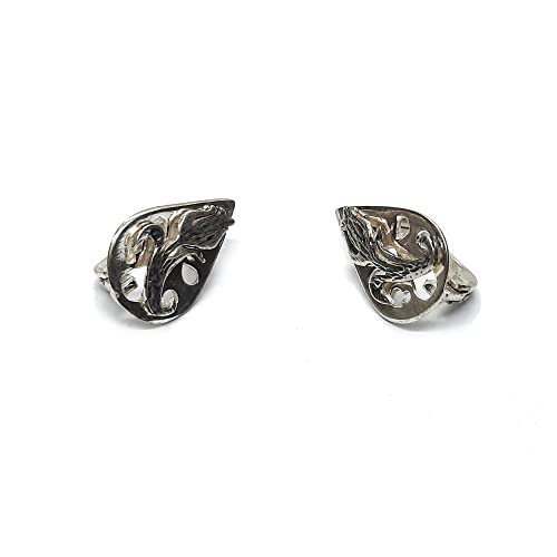 Boucles d'oreilles 925 argent massif véritables fleurs ciselées main