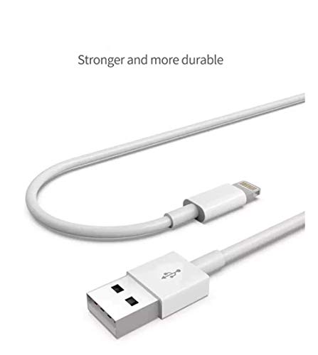 Image of Zybux Fast Charging & Data Sync USB Cable Compatible For iPhone 6 /6S /7 /7+ /8 /8+ /10 /11 /12 / Air /Mini /iPod and iOS Devices(White)