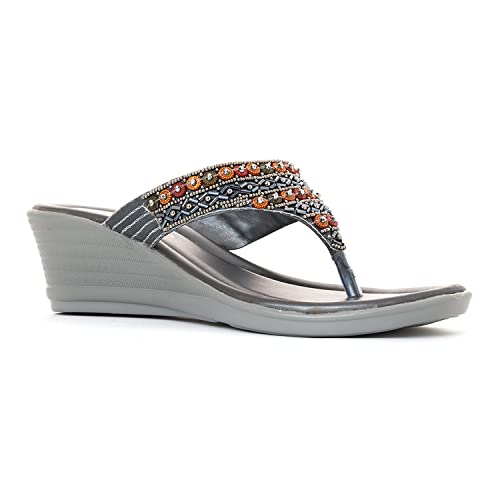 Image of Khadim's Wedge Heel Slip-On Sandal for Women