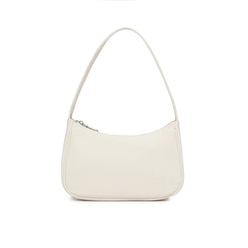 Women's Shoulder Bag Purse Simple One-Shoulder Underarm Bag Lightweight and Practical (Canvas/Beige)