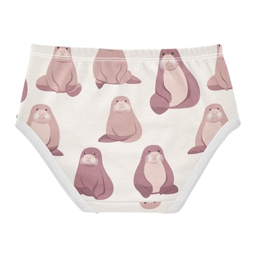 Wusikd Cute Walruses Girls' Underwear Cotton Girls Briefs Soft Toddler Underwear 2T2
