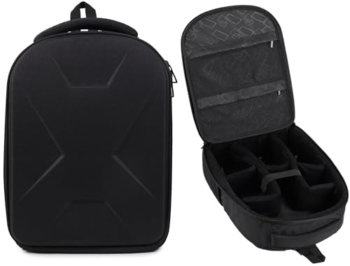 Image of GadgetBite Camera Bag Hardshell Water Resistant Professional Camera Backpack with Rain Cover Customizable Shockproof Lens Pockets for DSLR Lenses Go Pro Canon Nikon Sony Cameras Accessories