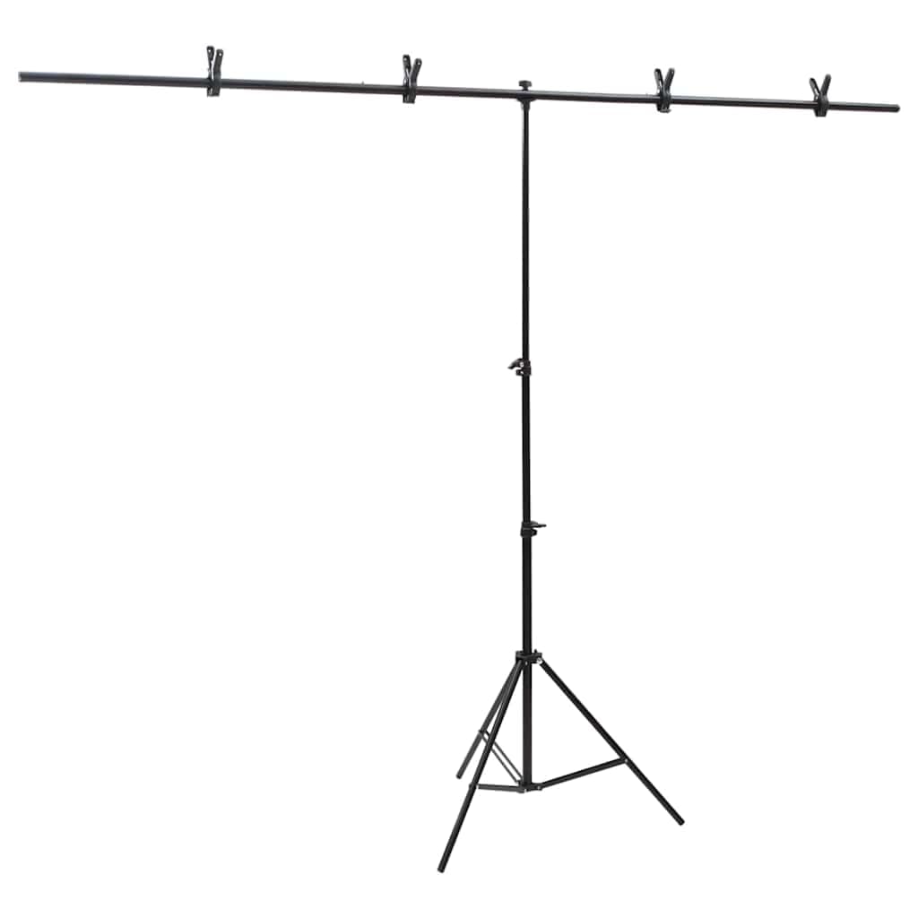 Soporte para telón de fondo en forma de T (metal, 201 x 60 x 70