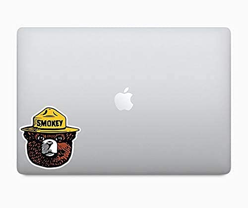 Image of WSQ 2-Pack Smokey Firefighting Awareness Vinyl Sticker Decal - 4.74x4.85 Inches - for Car Truck SUV Van Window Bumper Wall Laptop Tablet Cup Tumbler and Any Smooth Surface