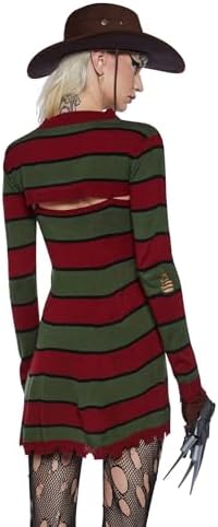 Dolls Kill Striped Slasher Costume - Scary Freddy Street Outfit by Trickz N' Treatz