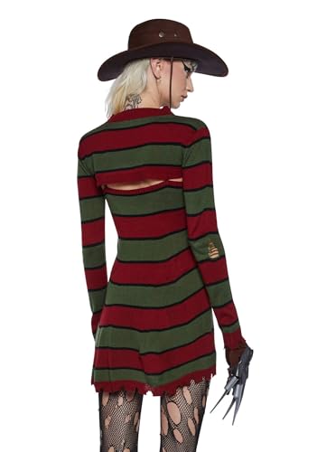 Dolls Kill Striped Slasher Costume - Scary Freddy Street Outfit by Trickz N' Treatz