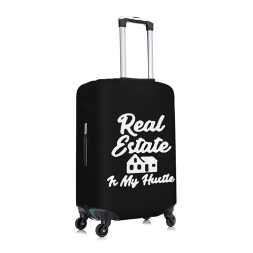 This Girl Sells Real Estate Travel Luggage Cover Suitcase Protector Fits 22-25 Inch Case(Black,M)2
