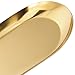 SHEUTSAN Gold Decorative Tray, 9x3 Inch Stainless Steel Serving Tray, Bathroom Cosmetics Organizer, 10 Pack