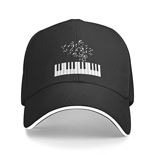 Flyjbs Unisex Piano Music Note Baseball Cap Adjustable, Musical Hat For Men Women #TOP4