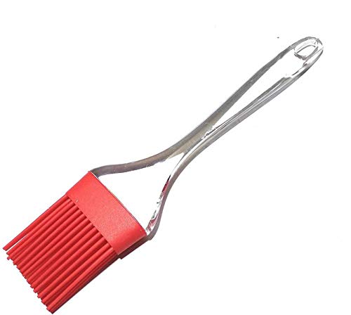 KitchenFest® for Grilling, tandoor Cooking, and BBQ, use the1 pc Kitchen Silicon Flat Pastry Brush (Multicolor).