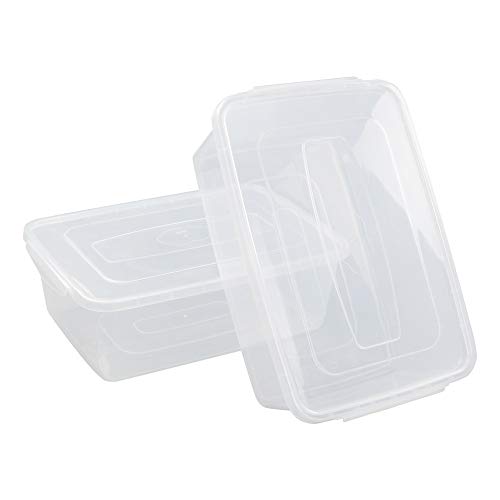 Boîtes de rangement en plastique transparent : le lot de 2 bacs - 7